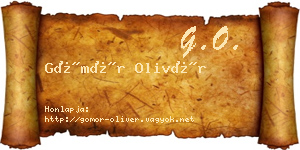 Gömör Olivér névjegykártya